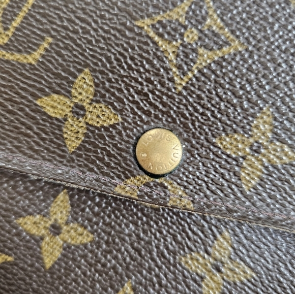 Louis Vuitton Wallet Purse Long Wallet Monogram Brown Woman Authentic Vintage - Picture 8 of 9